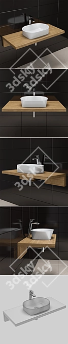 RAVAK Solo Washbasin - Sleek and Stylish! 3D model image 3