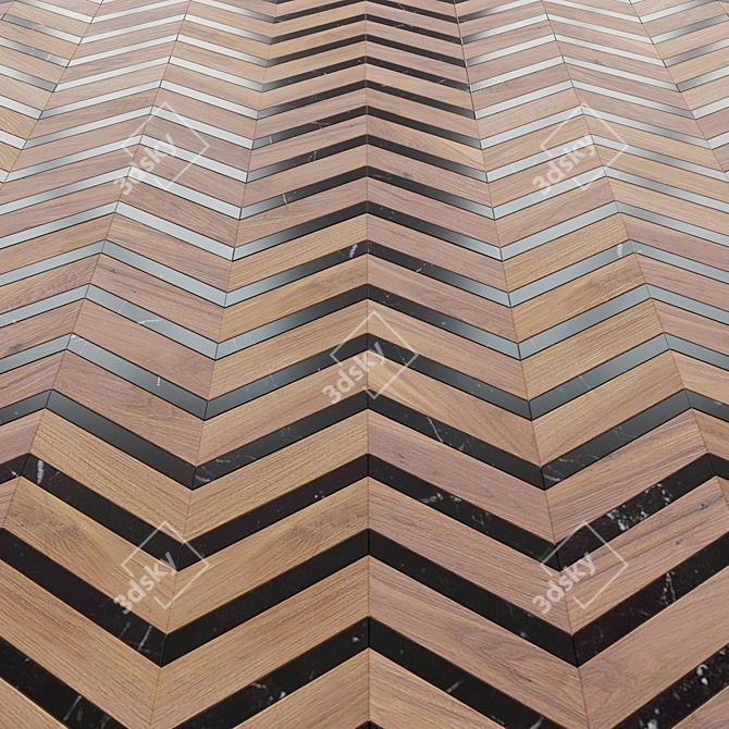 Marble Chevron Tile Atlas Concorde 3D model image 3