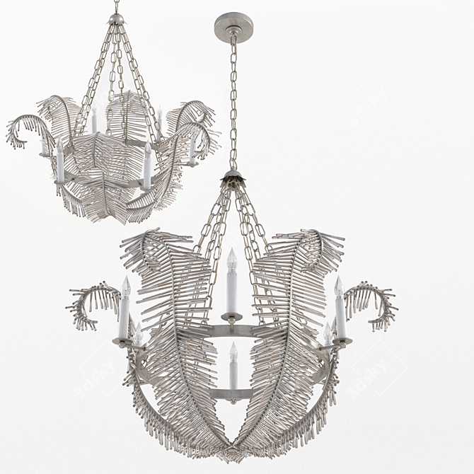 Elegant Calais Chandelier: Radiant Illumination 3D model image 1