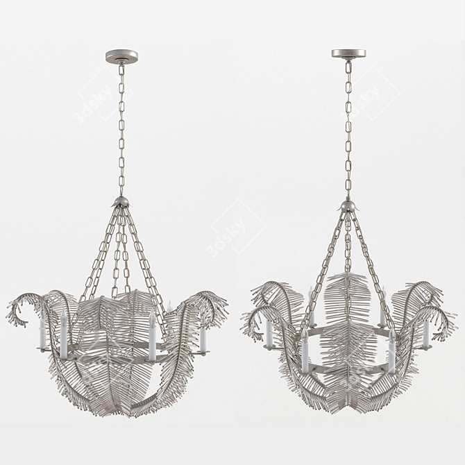 Elegant Calais Chandelier: Radiant Illumination 3D model image 2