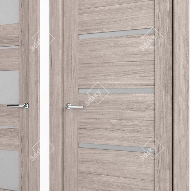 Modern Duplex Interior Doors 3D model image 2