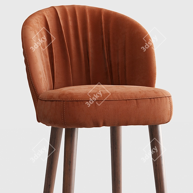 Montbel Rose Stool - Elegant and Functional 3D model image 2