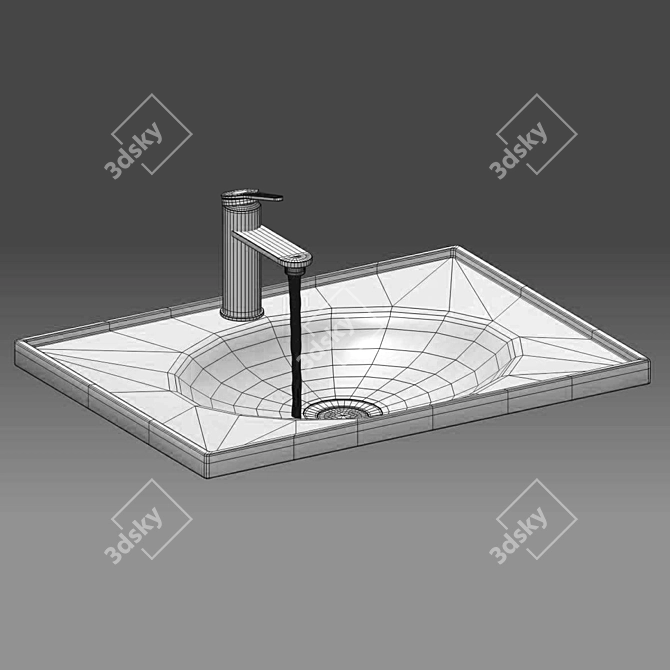 Elegant Villeroy Basin Set 3D model image 2