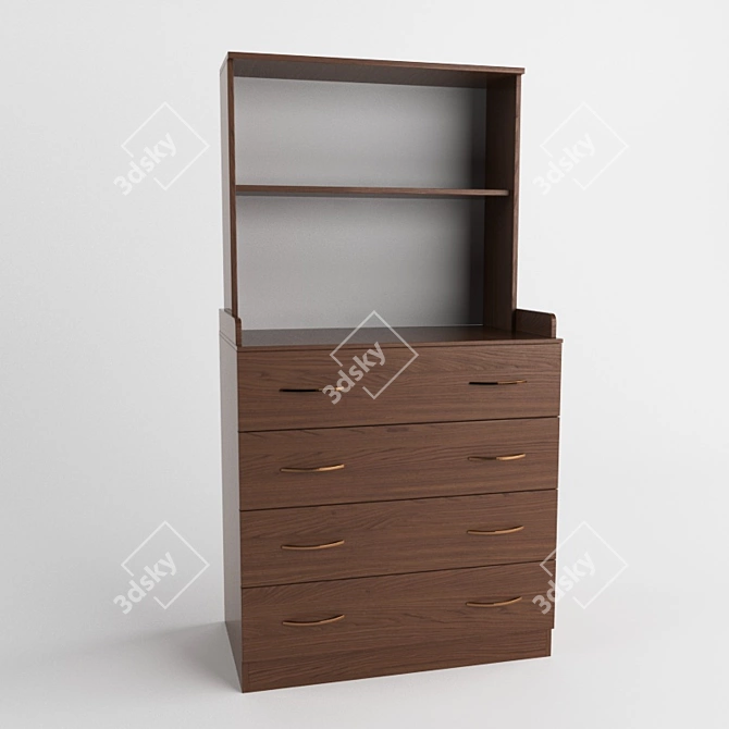 Versatile Changing Table with Storage 3D model image 1