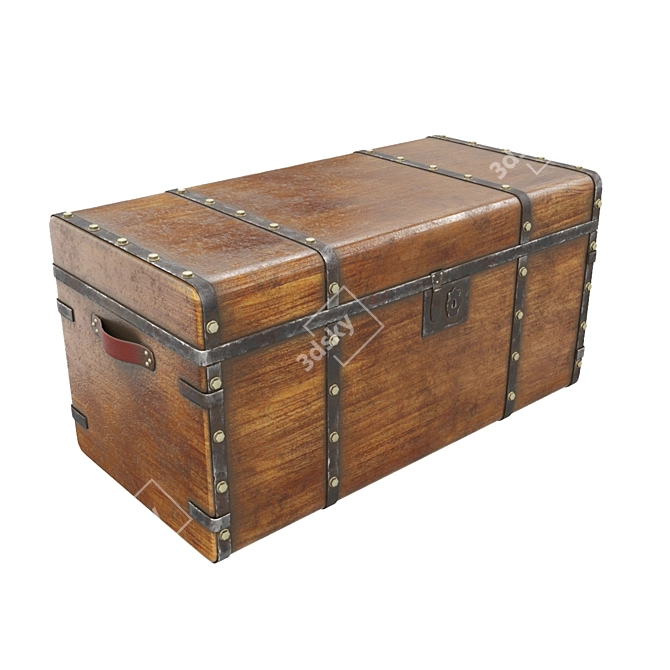 Vintage Chest of Wonders 3D model image 1