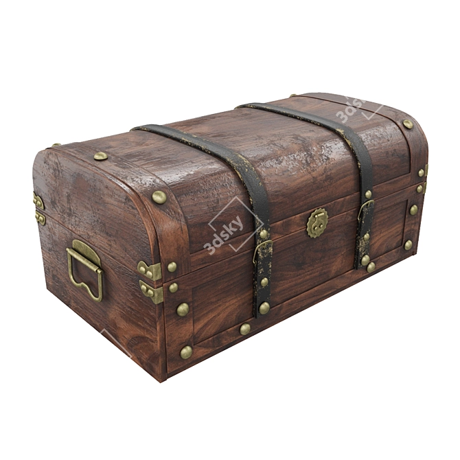 Vintage Trunk 3 3D model image 1