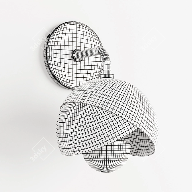 Sleek Globe Sconce 3D model image 3