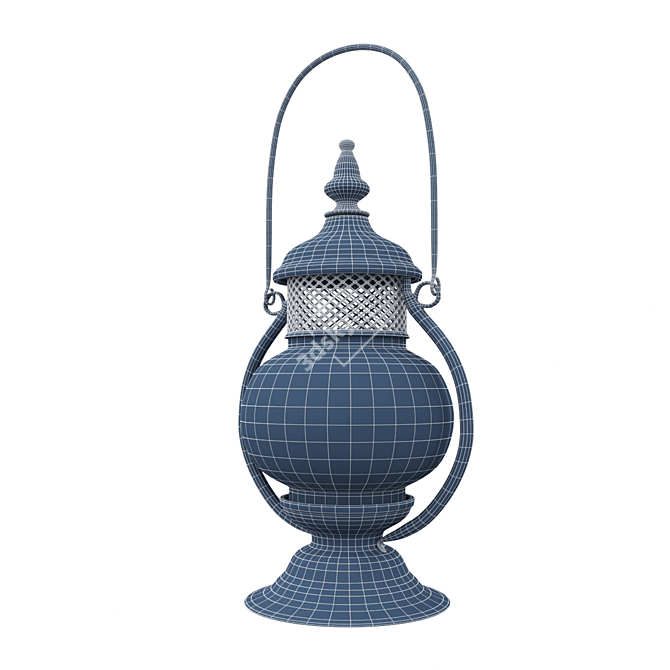 Vintage 3-Light Table Lamp 3D model image 3