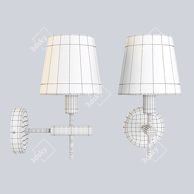 Elegant Gold Wall Lamp: Italux Balter 3D model image 2