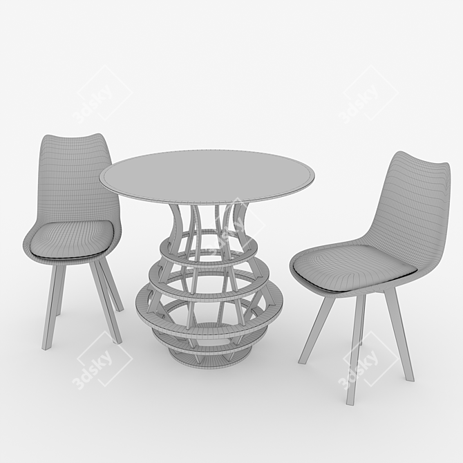 Tropical Pineapple Table Set 3D model image 3