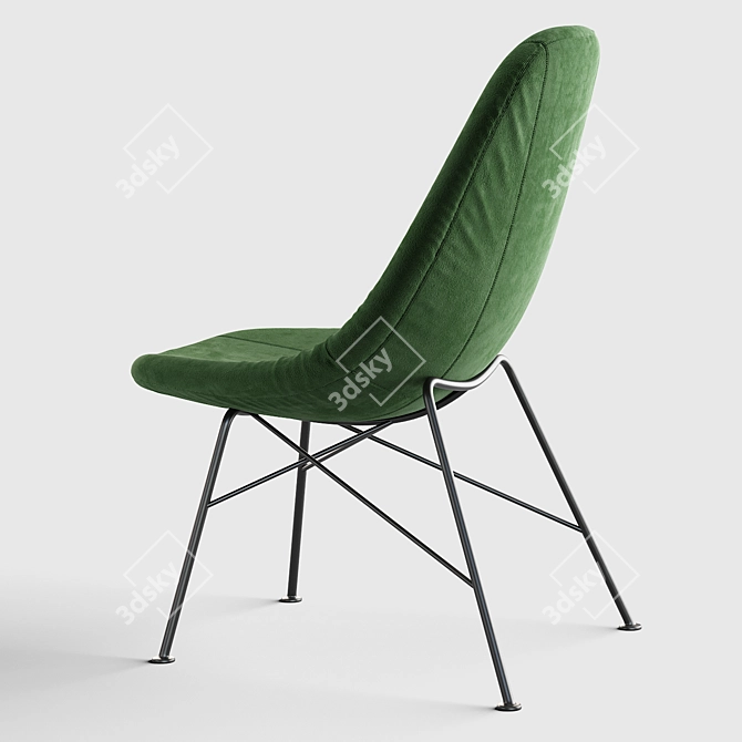 Miroslav Navratil Mid-Century High Back Chair 3D model image 2