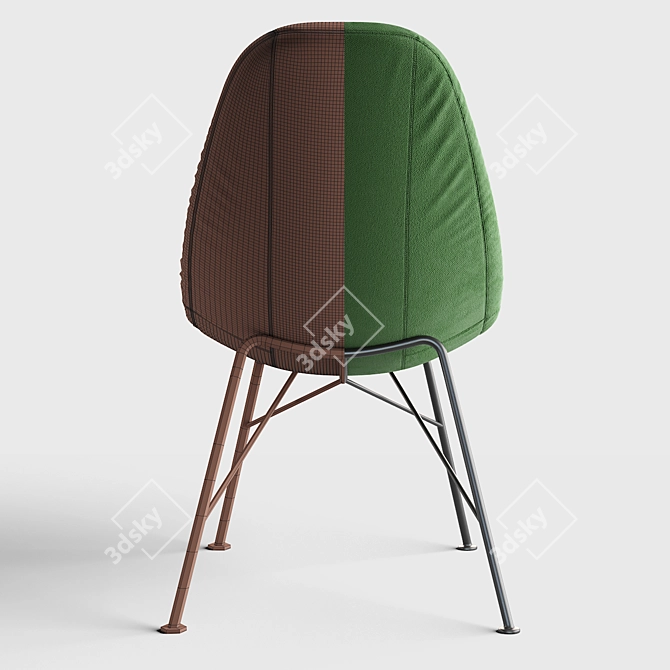 Miroslav Navratil Mid-Century High Back Chair 3D model image 3