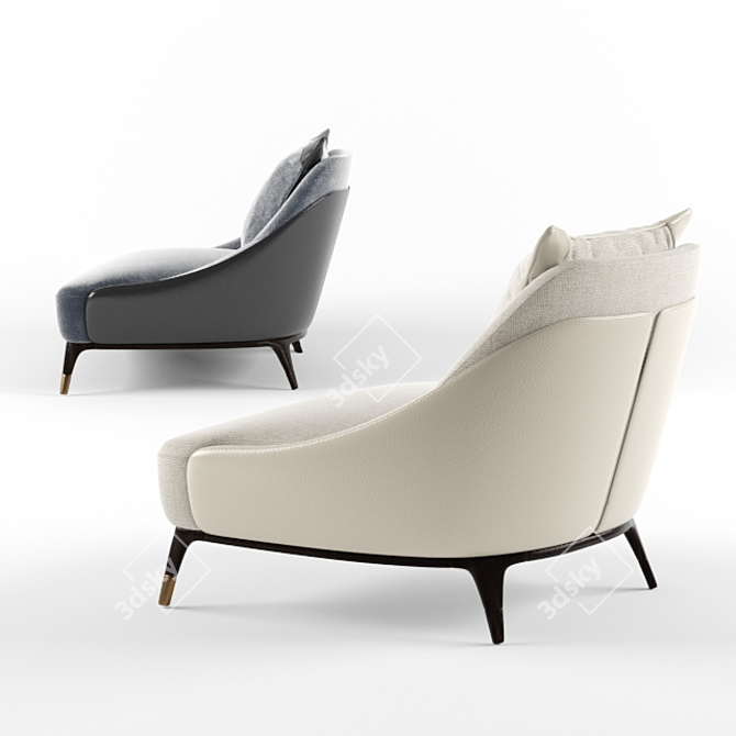 Luxurious Covet Deep Desire Armchair 3D model image 2