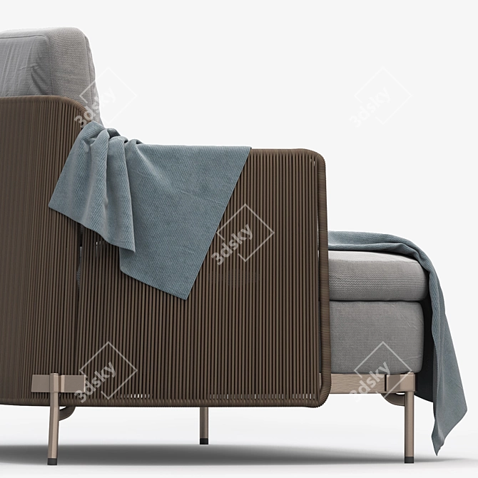 Outdoor Cord Sofa by Minotti 3D model image 2