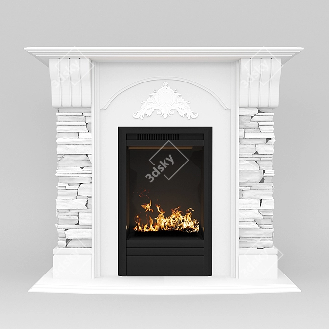 Athena Electric Fireplace 3D model image 1