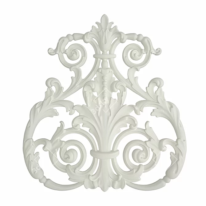 Title: Baroque Decorative Pad by RODECOR 3D model image 2