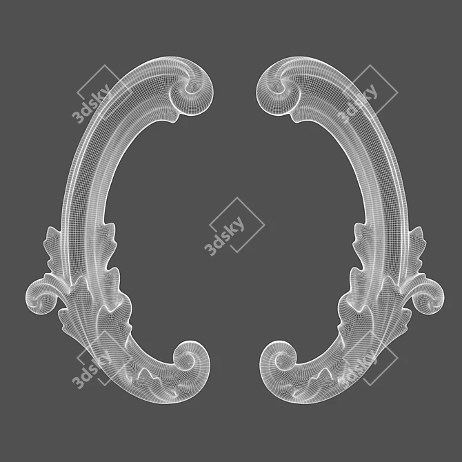 Title: Elegant Volyut RODECOR Baroque 3D model image 3