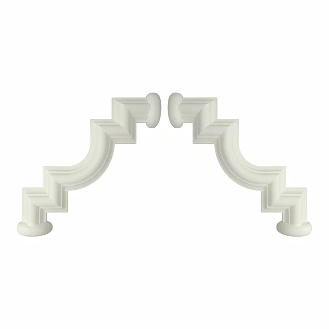 RODECOR Baroque Corner Element - Elegant Decor for Your Home 3D model image 2