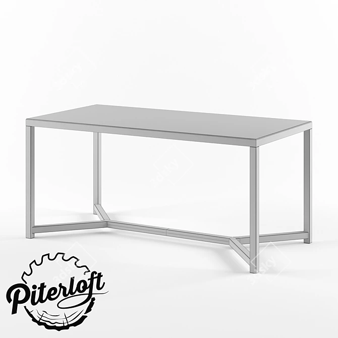 Riverback Loft Dining Table 3D model image 3
