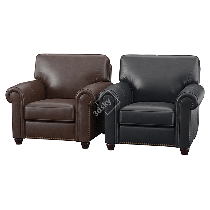 Elegant Kiaan Armchair: Comfort Defined 3D model image 1