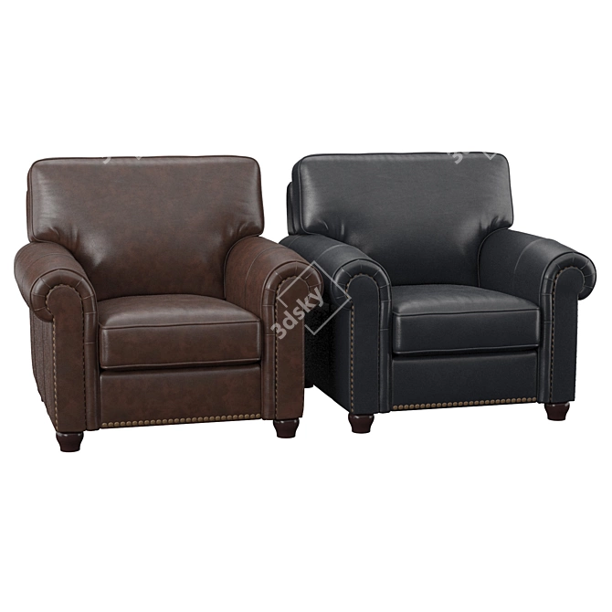 Elegant Kiaan Armchair: Comfort Defined 3D model image 2