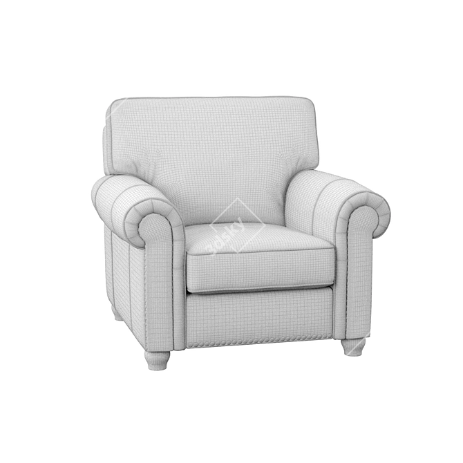 Elegant Kiaan Armchair: Comfort Defined 3D model image 3