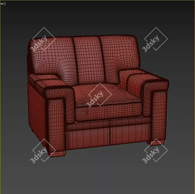 Elegant Ehmann Armchair for Cozy Living 3D model image 3