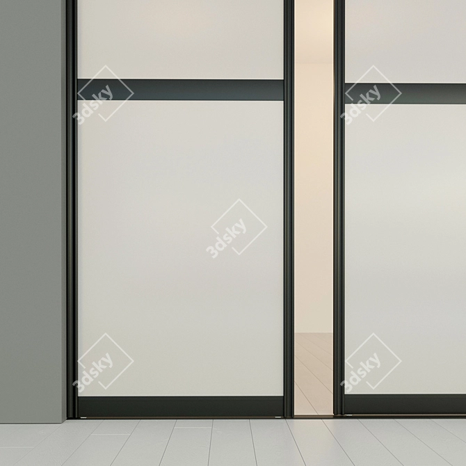 Versatile Sliding Partition Door 3D model image 3