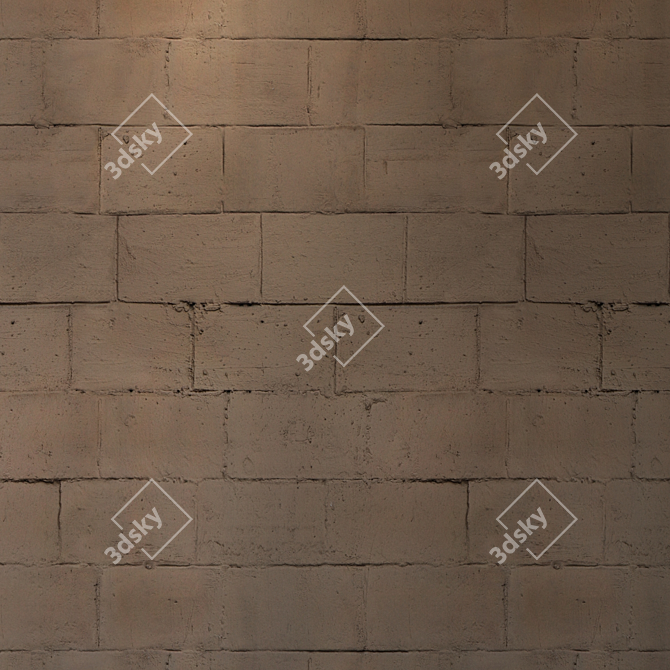 Seamless Concrete Block Texture 3D model image 3