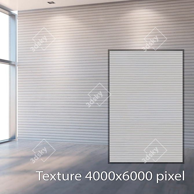 Fluted Wall Texture - High Resolution and Detail 3D model image 2