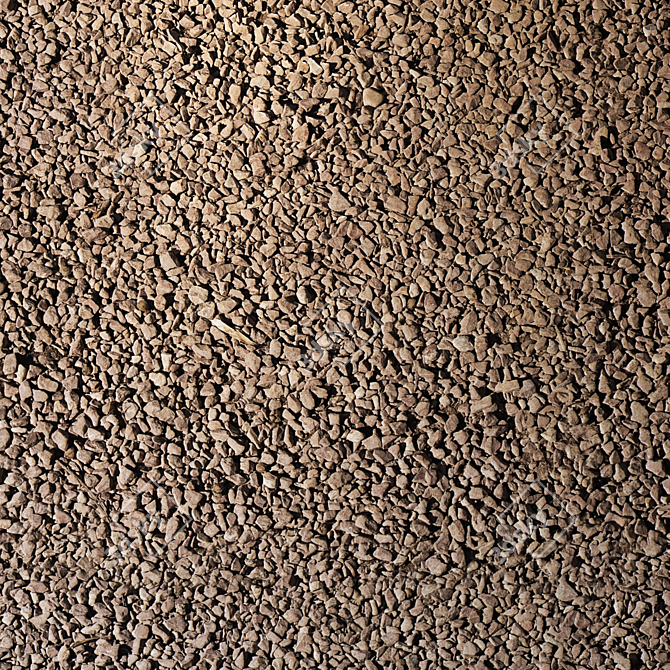 High Resolution Seamless Gravel Texture 3D model image 3