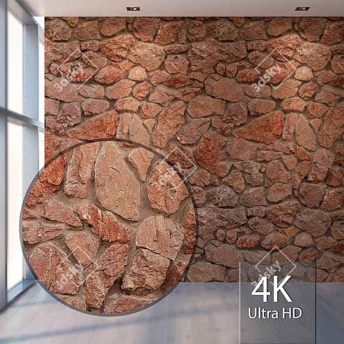 Seamless Natural Stone Texture 3D model image 1