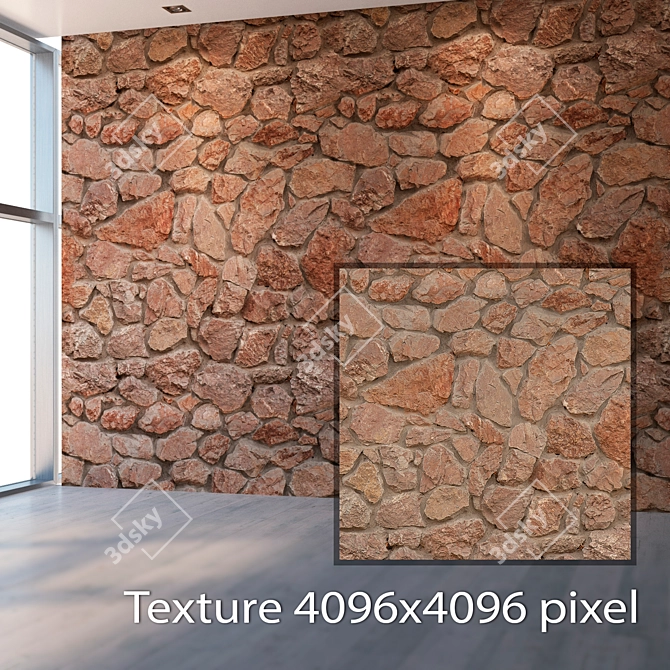 Seamless Natural Stone Texture 3D model image 2