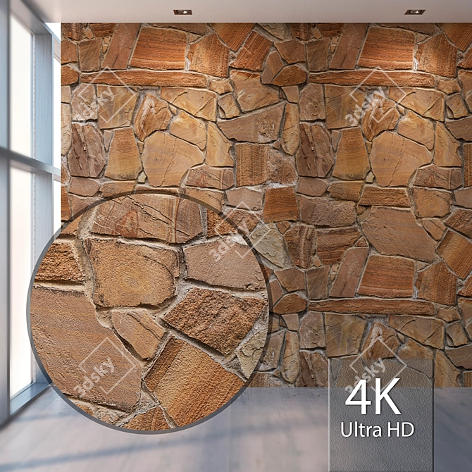 Title: Seamless Natural Stone Texture 3D model image 1