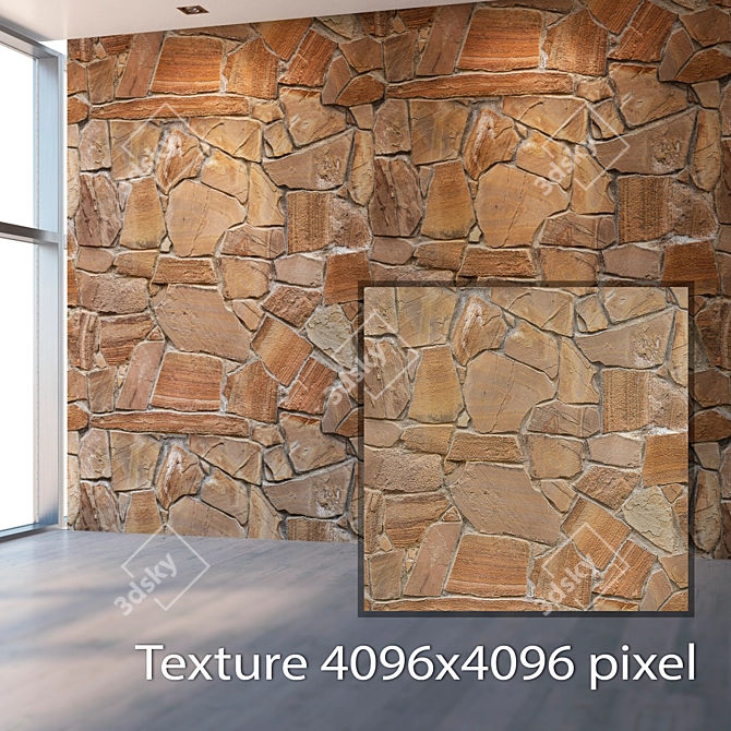 Title: Seamless Natural Stone Texture 3D model image 2