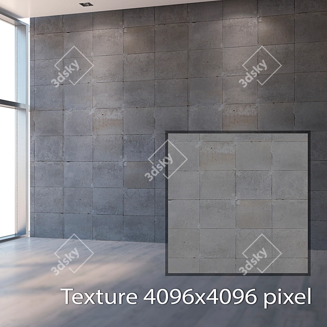 Seamless Facade Tile: High-Resolution Texture Set 3D model image 2