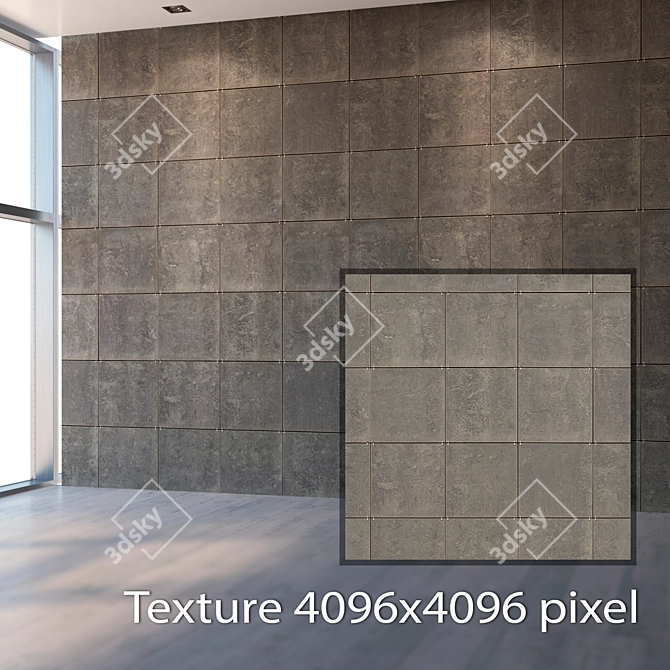 Title: Seamless Tile Front Texture 3D model image 2