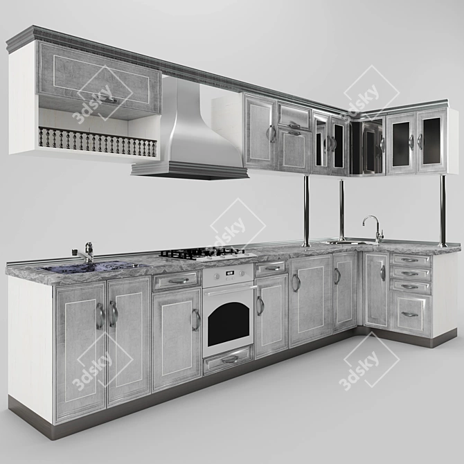 Provans Kitchen: Stylish Solution & Comfort for All 3D model image 1