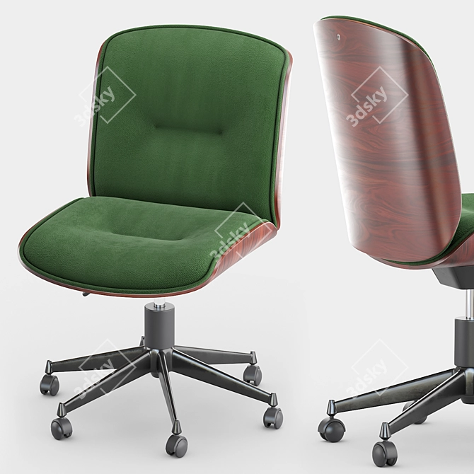 Mid-Century Swivel Chairs by Ico Parisi 3D model image 2