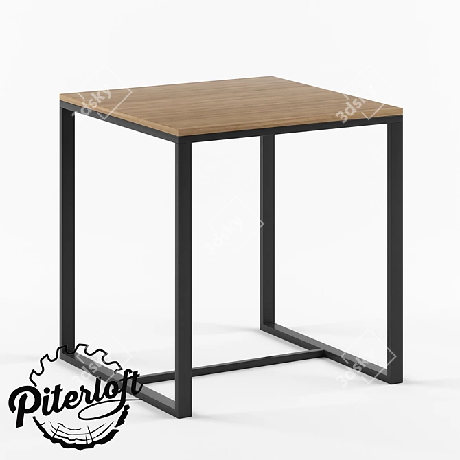 Industrial Chic Loft Table "Ginsberg 3D model image 1