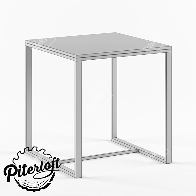 Industrial Chic Loft Table "Ginsberg 3D model image 2