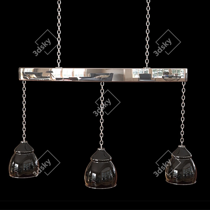 Sleek Modern Ceiling Lights 3D model image 1