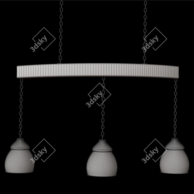 Sleek Modern Ceiling Lights 3D model image 2