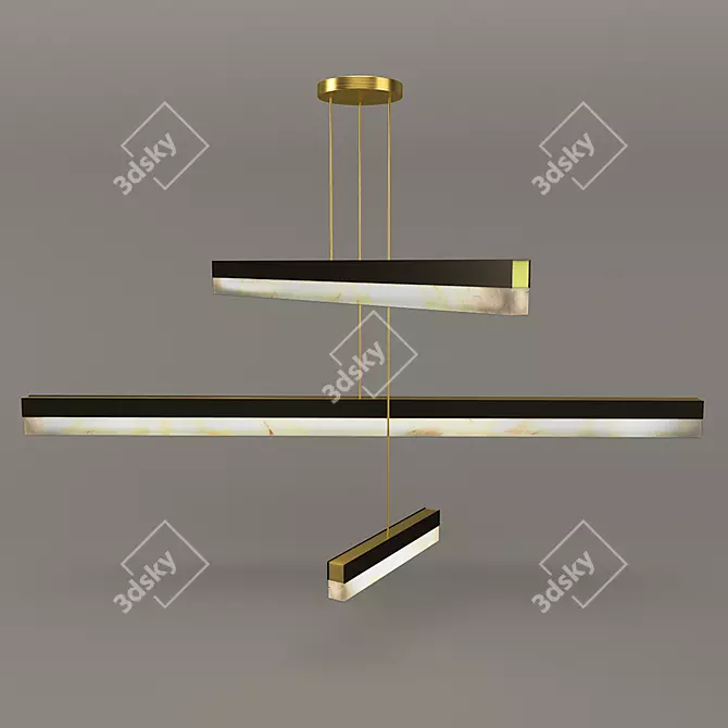 CTO Lighting Artes Pendant - Bronze & Alabaster 3D model image 1