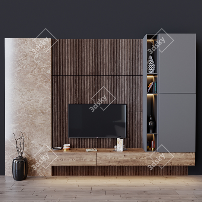 Title: 49" High-Performance TV Set 3D model image 1