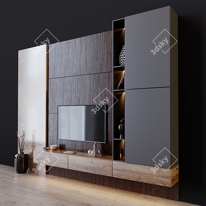 Title: 49" High-Performance TV Set 3D model image 2