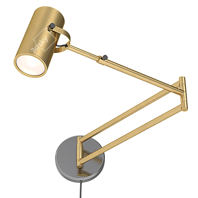 RH Champeaux Swing-Arm Sconce: Stylish Illumination 3D model image 1