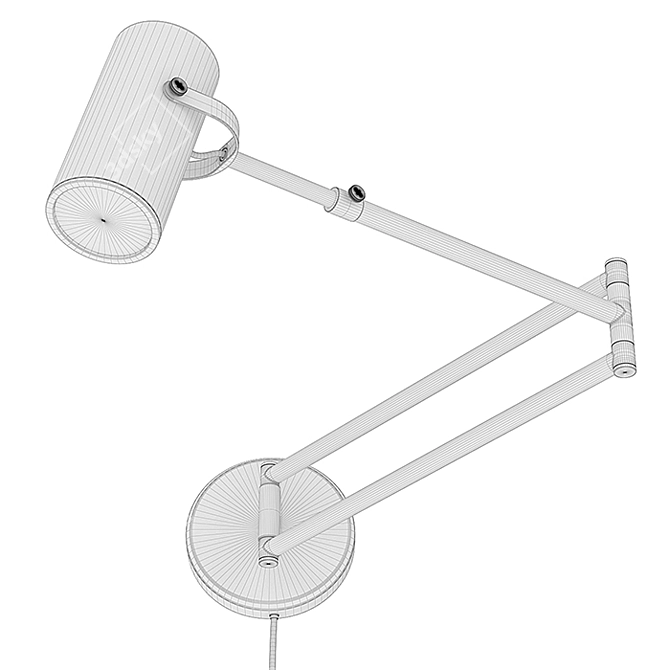 RH Champeaux Swing-Arm Sconce: Stylish Illumination 3D model image 3