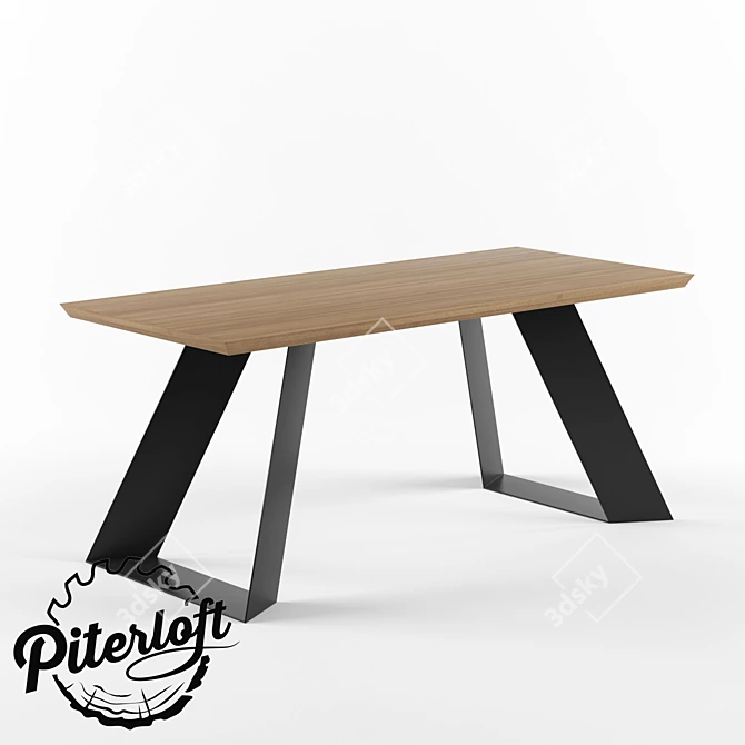 Industrial Chic Table "Colt 3D model image 1