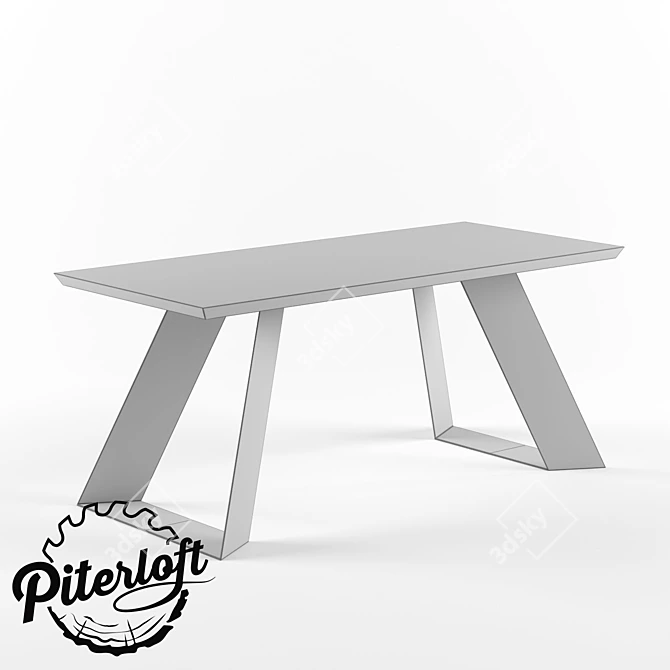 Industrial Chic Table "Colt 3D model image 3